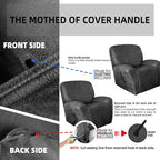 ANARACHON Recliner Chair Covers Leather Like, 4 Pieces Recliner Cover - Image 6
