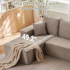 Sectional Cloud Couch for Living Room, Modular Floor Deep-Seat Sofa, Big Comfy - Image 4