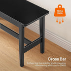 HOOBRO 39.3'' Bamboo Dining Bench, Farmhouse Kitchen Table Bench, Kitchen & - Image 8