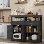 knoworld Buffet Sideboard with Storage Farmhouse with 4 Doors, Dining Room - Image 6