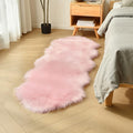 duduta Pink Faux Sheepskin Runner Rugs 2x6 ft, Fluffy Fur Couch Covers | Shag by duduta