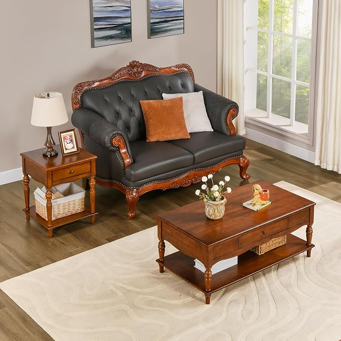 Rectangle Coffee Table with Drawers - Image 4