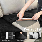 ANARACHON Leather Look Couch Cushion Covers Sofa Seat Slipcovers Sets Couches - Image 4