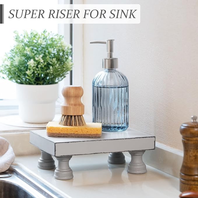 EOSAHR Decorative Wood Riser for Display : Modern Farmhouse Pedestal Stand for - Image 2