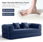 79" Convertible Sofa Bed with Fixed-Shape Frame & Removable Armrests, Modular - Image 3
