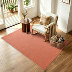 3x5 Orange/White Area Rug Washable Non-Slip Soft Thin - Image 3