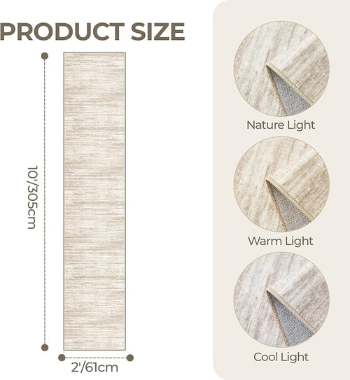 2x10 Runner Rug Non Slip, Washable Hallway Runner Rug, Laundry Room, Soft - Image 2