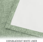 Yakamok 84 Inch Light Sage Green Linen Texture Curtains - Image 3
