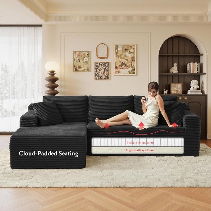 96" Sectional Couches for Living Room Cloud Couch Sofa - Image 5