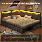 DICTAC Queen Corner Bed Frame - Image 4