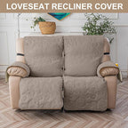 100% Waterproof Loveseat Recliner Cover, 4-Piece Split Reclining Couch Covers - Image 6