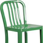 Flash Furniture Gael Commercial Grade 2 Pack 30" High Green Metal - Image 9