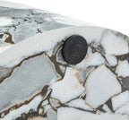Round Coffee Table, 23.6" Modern Faux Marble Drum Coffee Table, Round Accent - Image 9