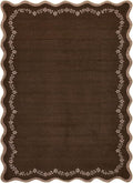 GarveeHome Scalloped Area Rugs 8x10 Large Brown Washable Living Room Rug | Soft by GarveeHome