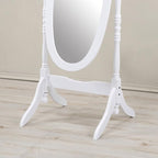 Roundhill Furniture Traditional Queen Anna Style Wood Floor Cheval Mirror - Image 3
