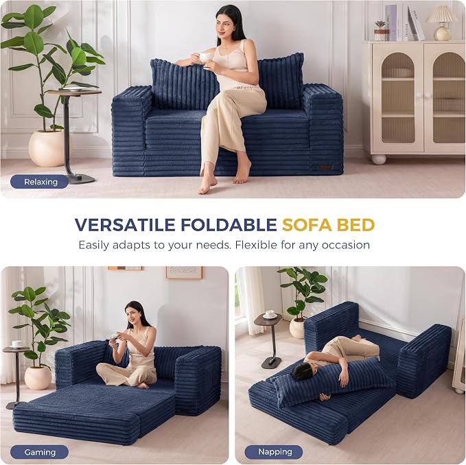 MAXYOYO Convertible Sofa Bed, 2 in 1 Folding Couch Bed - Image 4