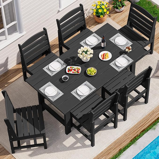 SERWALL Patio Dining Sets for 10 Person, HDPE Dining Set - Image 9