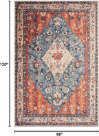 SERISSA 8x10 Washable Non Slip Boho Area Rug - Image 2