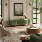POVISON Fully-Assembled Modern Green TV Stand - Image 8