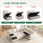 HONBAY Sectional Sleeper Sofa Couch - Image 5