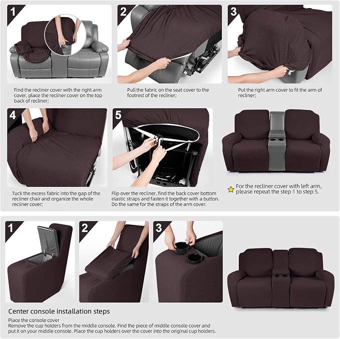 TAOCOCO Loveseat Recliner Cover - Image 6