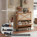 Barnyatoh Shoe Storage Cabinet, Boho Shoe Organizer - Image 3