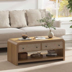 Oak&Sparrow 48'' Boho Coffee Table, Thickened Arc-Shaped Coffee Table - Image 2