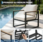 4-Piece Outdoor Patio Furniture Set, Conversation Sofa Set - Image 5