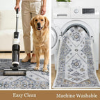 HEBE Boho Kitchen Rugs Set of 3, Non Slip Washable Kitchen Mats - Image 5