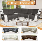 HDCAXKJ 100% Waterproof Reclining Sectional Couch Covers L Shape Recliner Sofa - Image 6