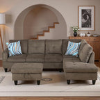 97.5" L Shaped Couch Set, Modular Sectional Couches - Image 8
