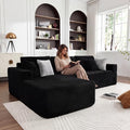 108" Boneless Couch, L-Shaped Modular Sectional Sofa by Unknown