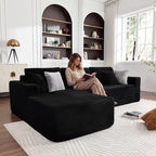 108" Boneless Couch, L-Shaped Modular Sectional Sofa by Unknown