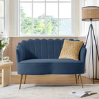 HULALA HOME Modern Velvet Loveseat Sofa by HULALAHOME