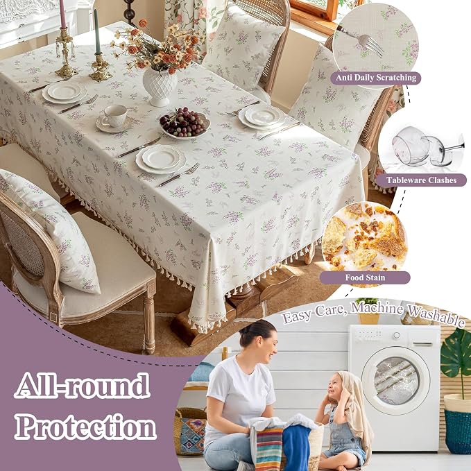 VClife Tablecloth Linen Texture Tablecloth - Image 4