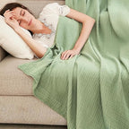 EMME Muslin Blankets for Adults Throw Blanket for Couch Breathable Gauze Soft - Image 4