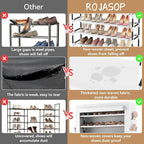 ROJASOP Shoe Rack with Covers 10 Tier Large Shoe Organizer Tall Shoe Closet - Image 7