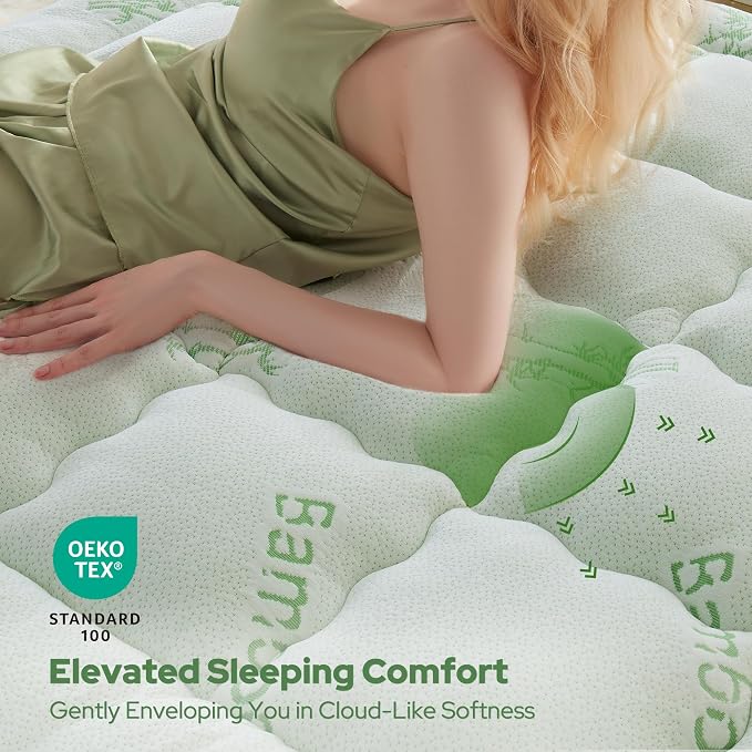 BEDLORE Queen Mattress Topper Viscose Derived from Bamboo, Thick Pillow Top - Image 2