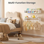 upsimples 2 Pack Nursery Book Shelves, 23.6 Inch Floating Bookshelves - Image 7