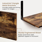 Floating Shelves for Wall, 12 Inch Deep Floating Shelves Set of 2, Wall Mounted - Image 5