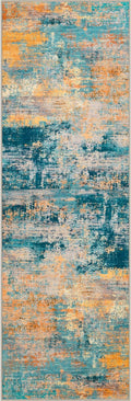 3x10 Washable Runner Rug：Modern Abstract Soft Carpet Rosy Haze | by FXRHLP