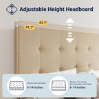 Allewie Upholstered Full Size Platform Bed Frame - Image 4