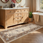 GarveeHome 2x6 Washable Runner Rug Brown Non Slip Kitchen Runner | Hallway Soft - Image 2
