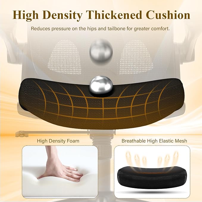 SUNNOW Ergonomic Office Chair, Comfy Mesh Desk Chair, High Back Computer Gaming - Image 9