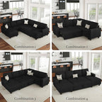 Belffin Corduroy Fabric Loveseat Module - Image 6