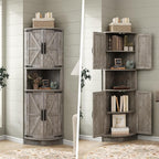 Vabches 64.8" Tall Farmhouse Corner Cabinet - Image 8