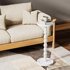 Solid Wood Drink Table, Rubber Wood‌ Small Round Side Table - Image 6