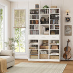 HOSTACK 75" Tall Book Shelf and Bookcase, Modern 9 Tier Bookcase by HOSTACK