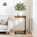 QEEIG C Shaped Side Table Set of 2 Living Room Sets Couch Tray Tables Small - Image 3