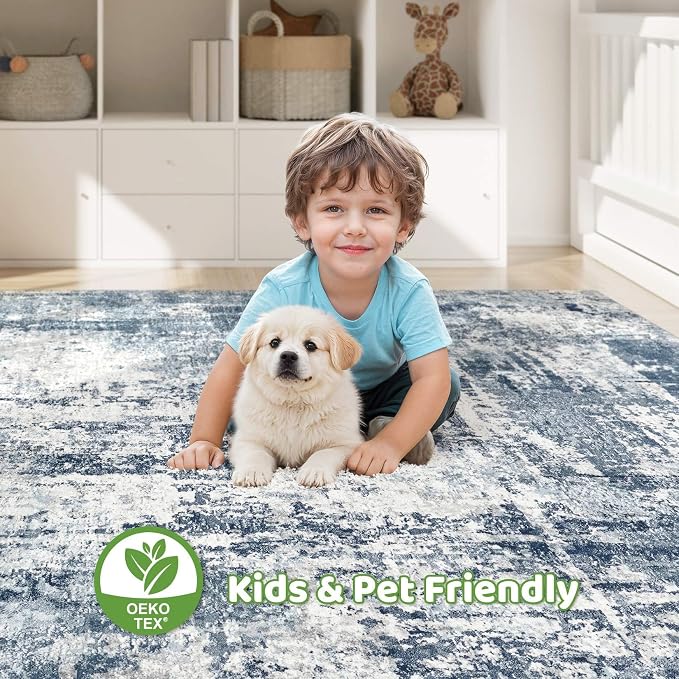 LOONGRUG 8x10 Area Rugs Washable Large Neutral Modern Living Room Rug | - Image 7